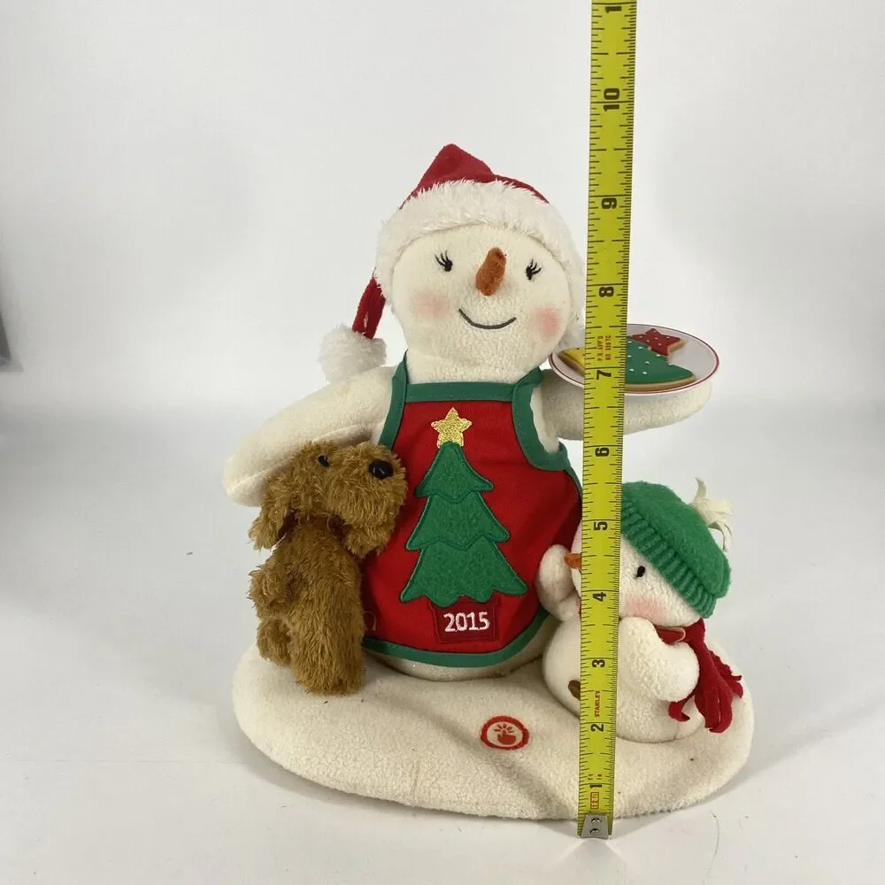 Hallmark Jingle Pals 2015 Time for Cookies Snowman Dog Animated Musical WORKS